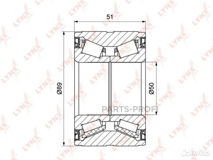 Lynxauto WB-1314 (51x50x89) fiat Doblo 1.3D-1.6D 10, opel Combo 1.6D-2.0D 12 WB-1314