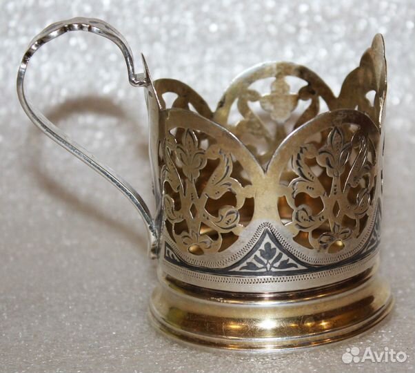 Подстаканник, серебро 875 проба