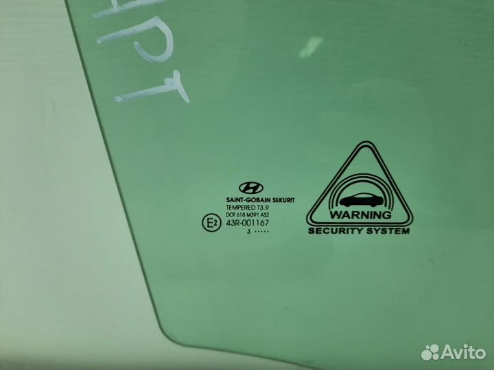 Стекло двери переднее правое Hyundai I30 GD G4FA