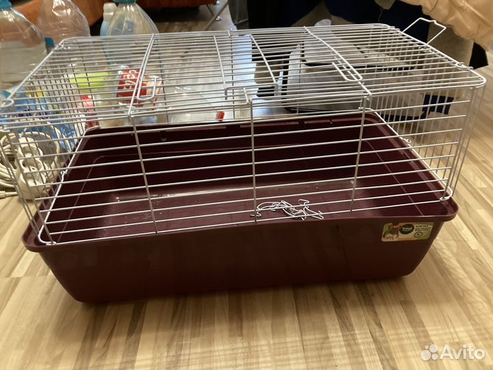 Клетка для маленьких животных, игрушки, поилки
