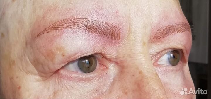 Перманентный макияж. Пудровые брови, губы, веки