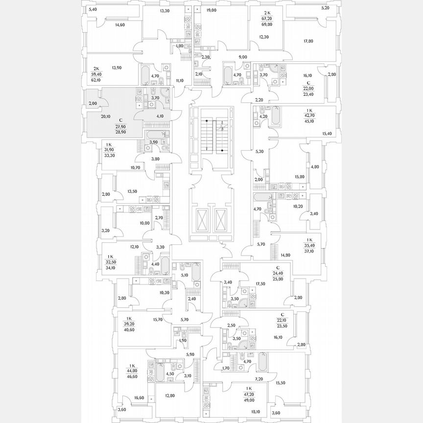 Квартира-студия, 23,6 м², 11/13 эт.