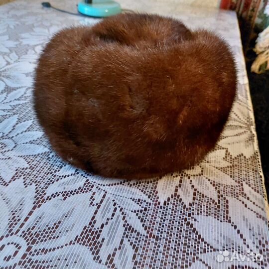 Шапка норковая женская бу размер 52-54