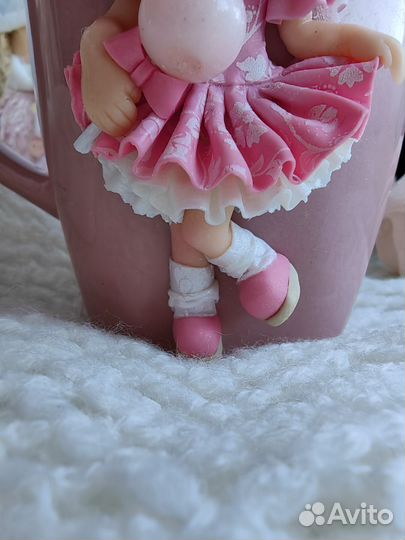 Кружка с декором Девочка с чупа-чупсом