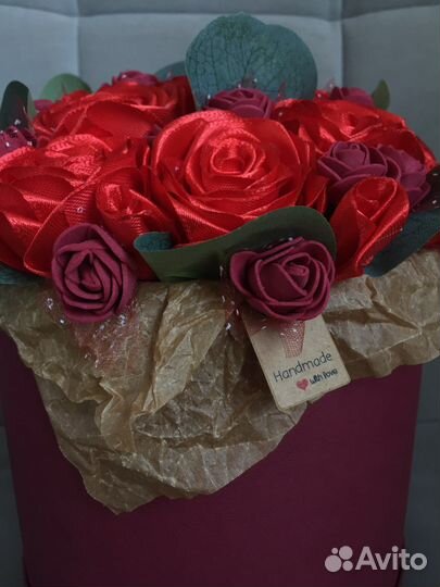 Цветы Букет из атласных лент