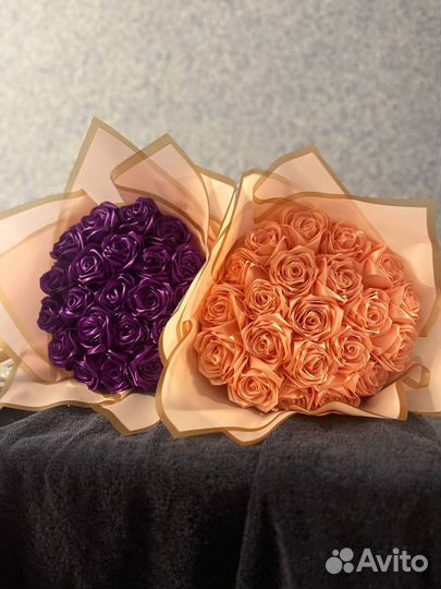 Букет из атласных лент