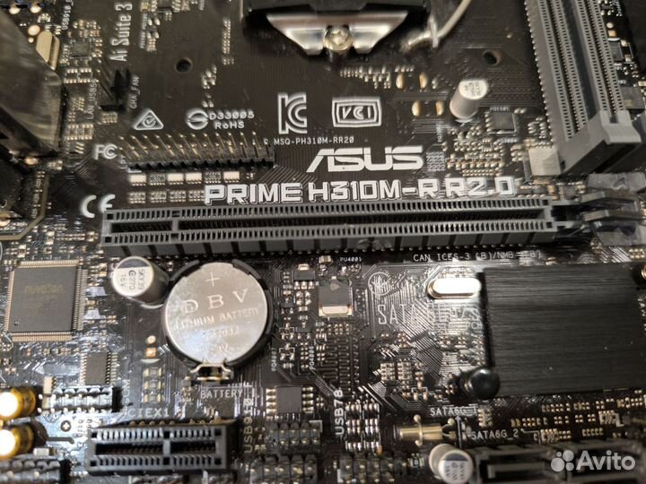 Материнская плата Asus prime h310m неисправная