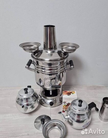 Самовар нa дровax Typeцкий 4л