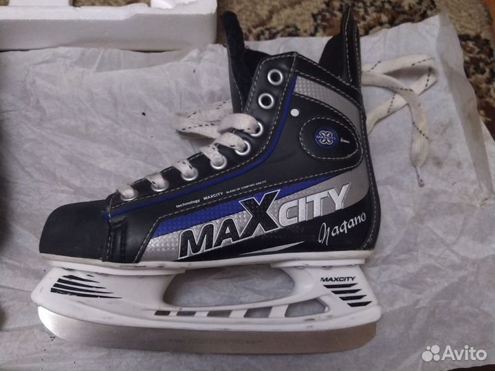 Коньки хоккейные MAX city 38 размер без коробки