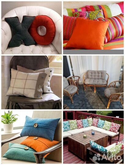 Пошив подушек для мебели, перетяжка мебели