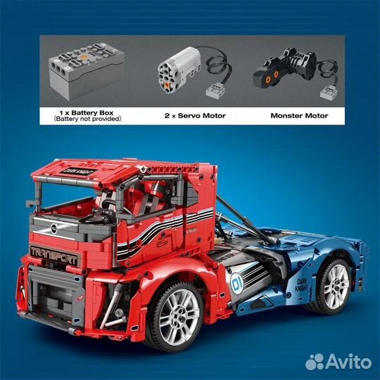 Конструктор Reobrix 11008-D Гоночный грузовик с ду