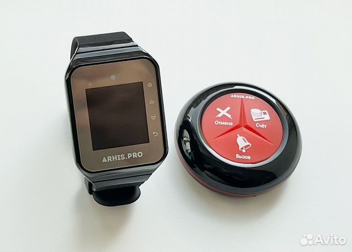 Премиальная кнопка вызова официанта и часы