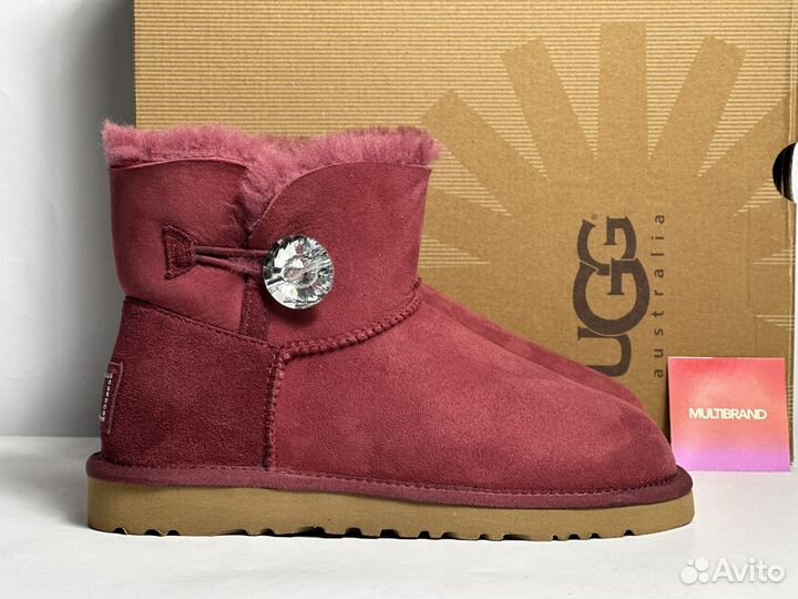 Ugg Classic Mini Bailey Button Red