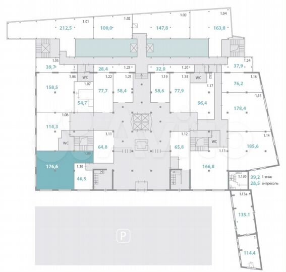 Аренда офиса 176.6 м² в бизнес-центре Каланчевская