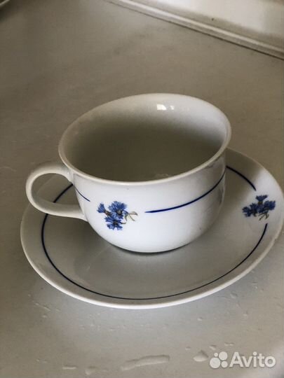 Кофейные чашки с блюдцами фарфор Швеция