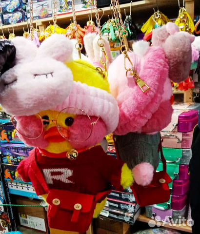 Мягкая игрушка сумочка Уточка Лалафанфан 30см. Дос