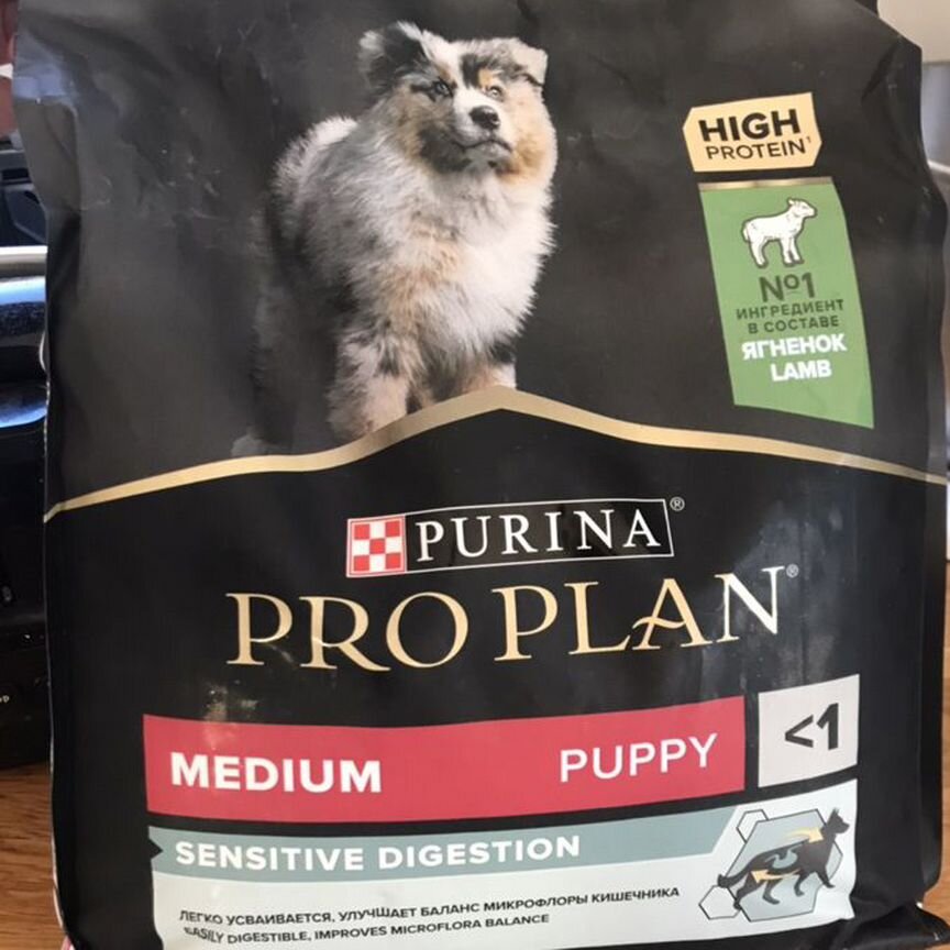 Корм proplan для щенков средних пород 3кг