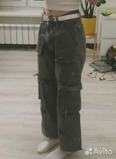 Джинсы y2k со звездами