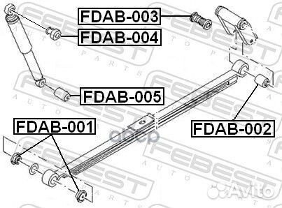 Сайлентблок задн амортизатора ford transit 06-1