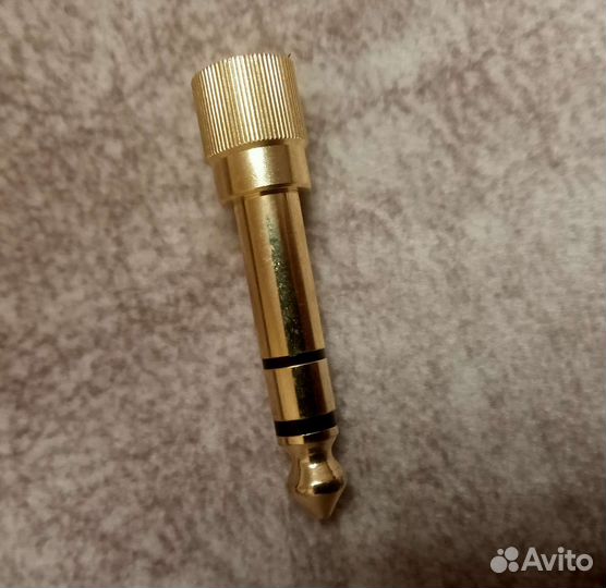 Разъем переходник Mini jack 3,5мм - Jack 6,3мм