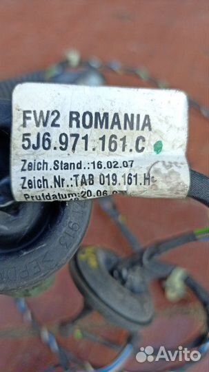 Проводка двери задняя левая Skoda Fabia 2 1.2