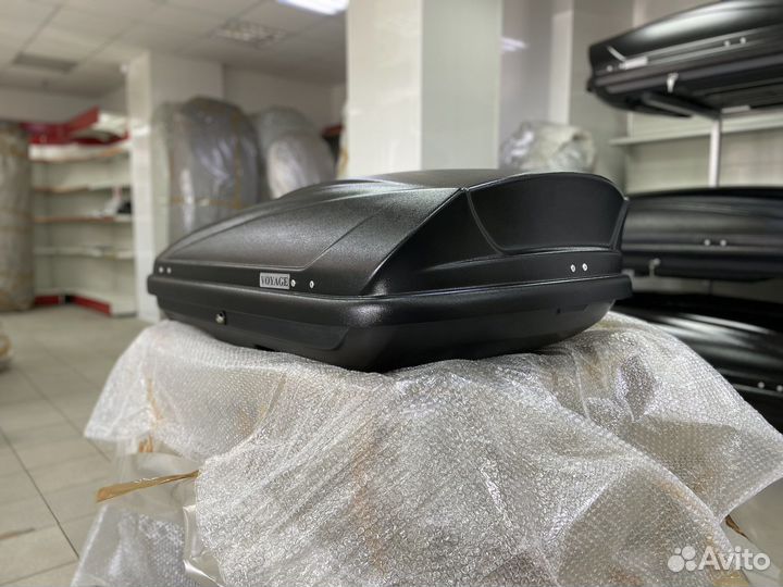 Автобокс Voyage 370л 145см Черный матовый