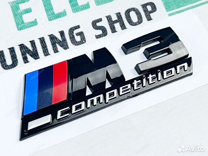 Шильд M3 Competition BMW 3 F80 черный глянец