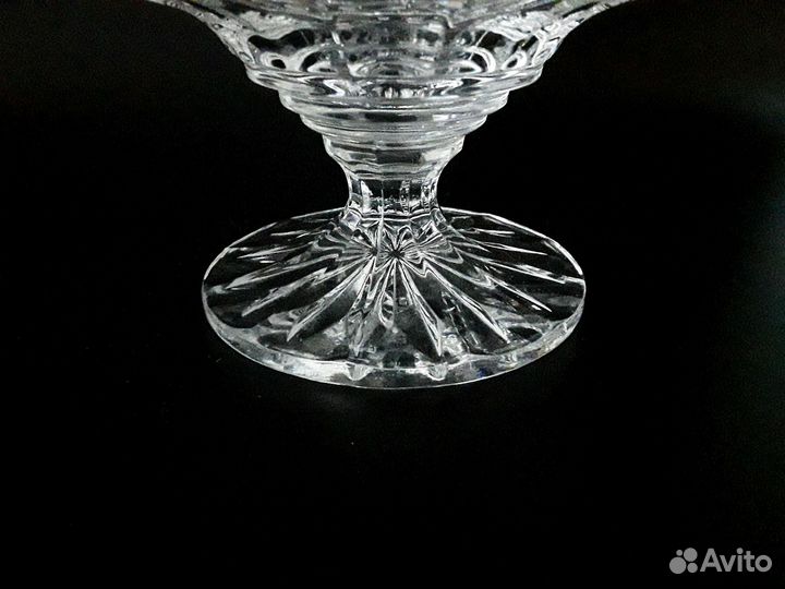 Хрустальная конфетница на ножке ваза СССР