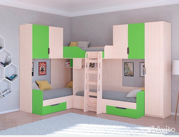 Кровать со шкафом/П и антресолями Белый