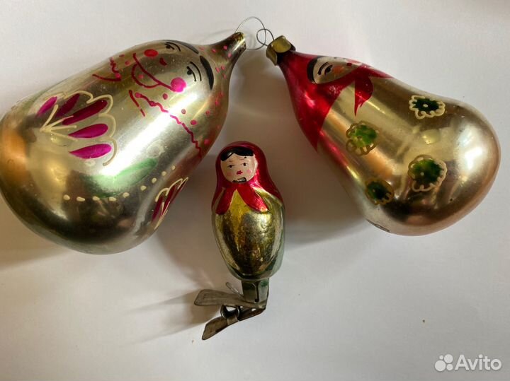 Винтажные Советские Елочные Игрушки Пришепка