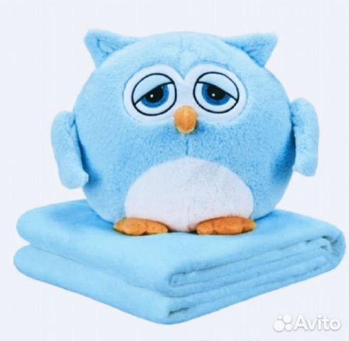 Dormeo - Сова с пледом -голубая