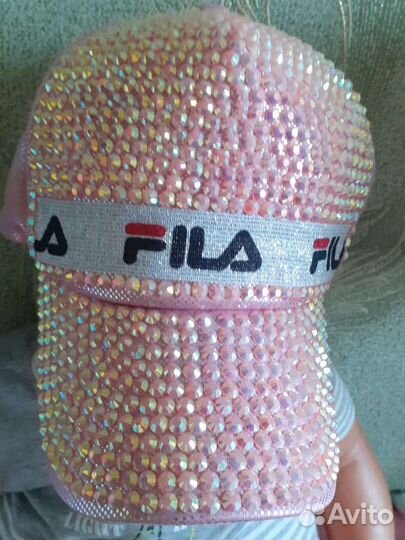 Бейсболка женская со стразами Fila