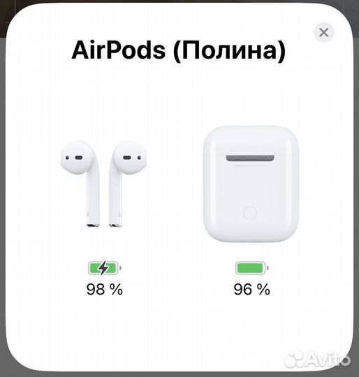 Air Pods 1 оба наушника, чехол, оригинал