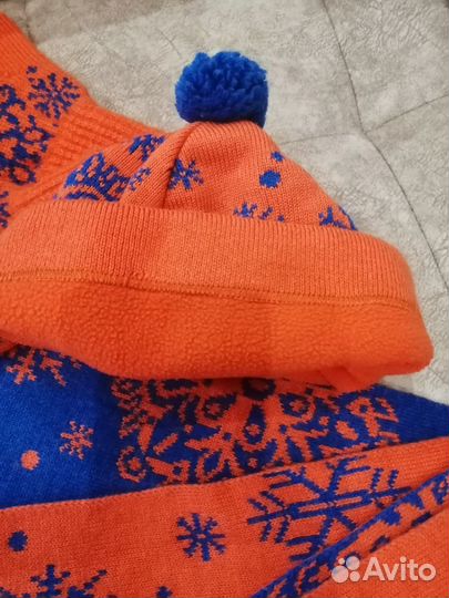 Новый зимний комплект Шапка Шарф Перчатки