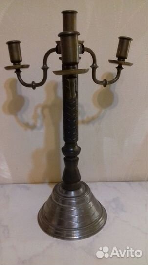 Подсвечник. канделябр 40см на 4 свечи. бронза