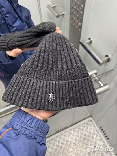 Мужская зимняя шапка polo