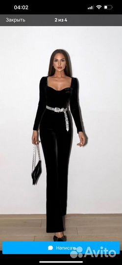 Комбензон женский бархат