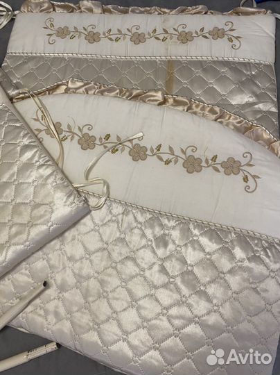 Бортики с балдахином в детскую кроватку