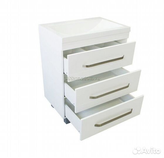 Эстет Рава Тумба 70 с 3-мя ящиками, с ручками 69,8х47,6х86,0