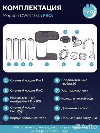 Фильтр для воды Аквафор Морион DWM 102-S Pro