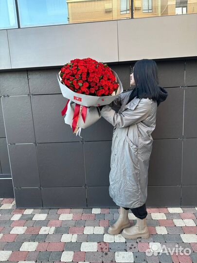 Букет красных роз Доставка цветов Ставрополь