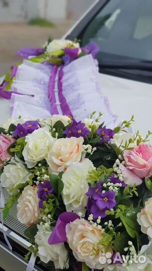 Свадебные украшения на машину