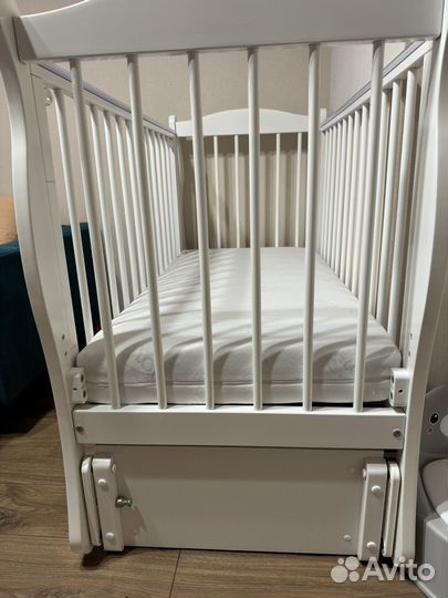 Кроватка 120х60 Красная звезда + матрас