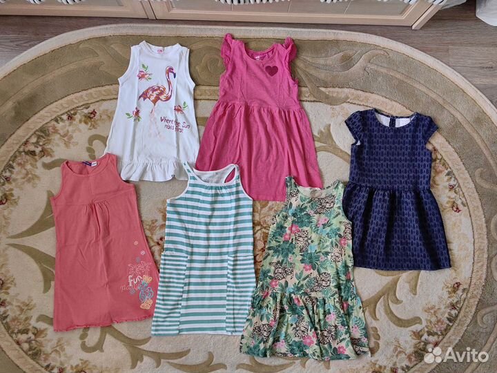 Пакеты и лоты одежды на девочку от110 до 140р