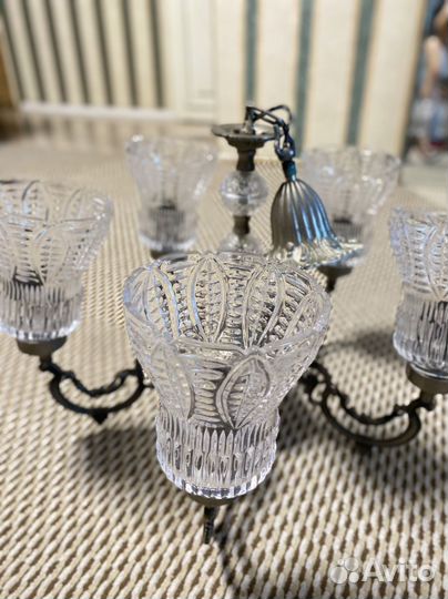 Люстра старинная бронза