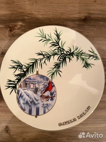 Новогодняя подарочная тарелка, новая