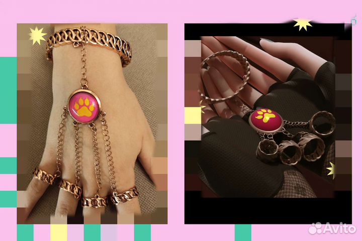 Талисман Тигра из Леди Баг, браслет с кольцами