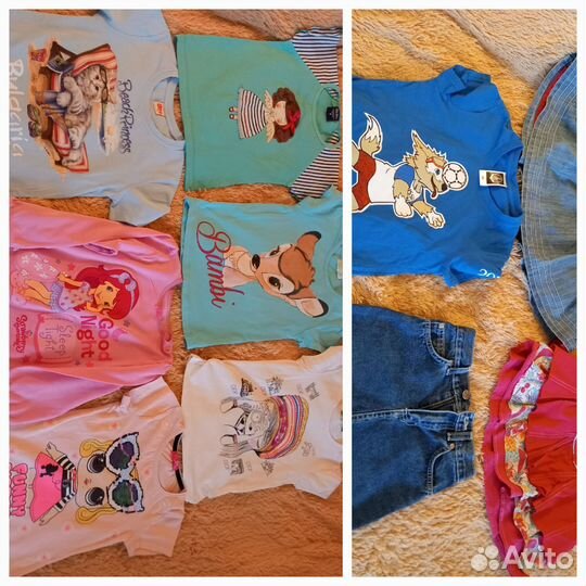 Одежда для девочек пакетом 6-8лет