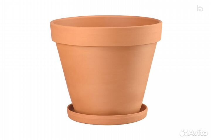 Горшок для цветов керамический с подставкой 2,5 л