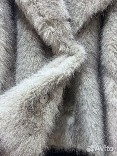 Шуба из эко меха под норку искуственная
